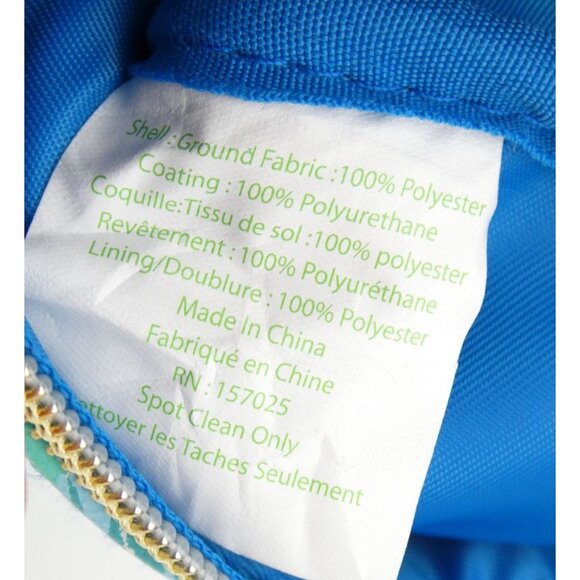 Lilly Pulitzer Blue & Pink Zippered Pouch With Bamboo Clip - Picture 11 of 12